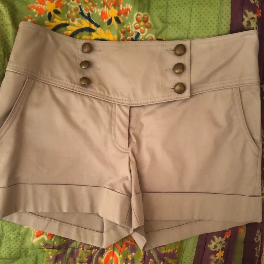 Khaki/Beige high waisted shorts. Sz 10. $20 OBO